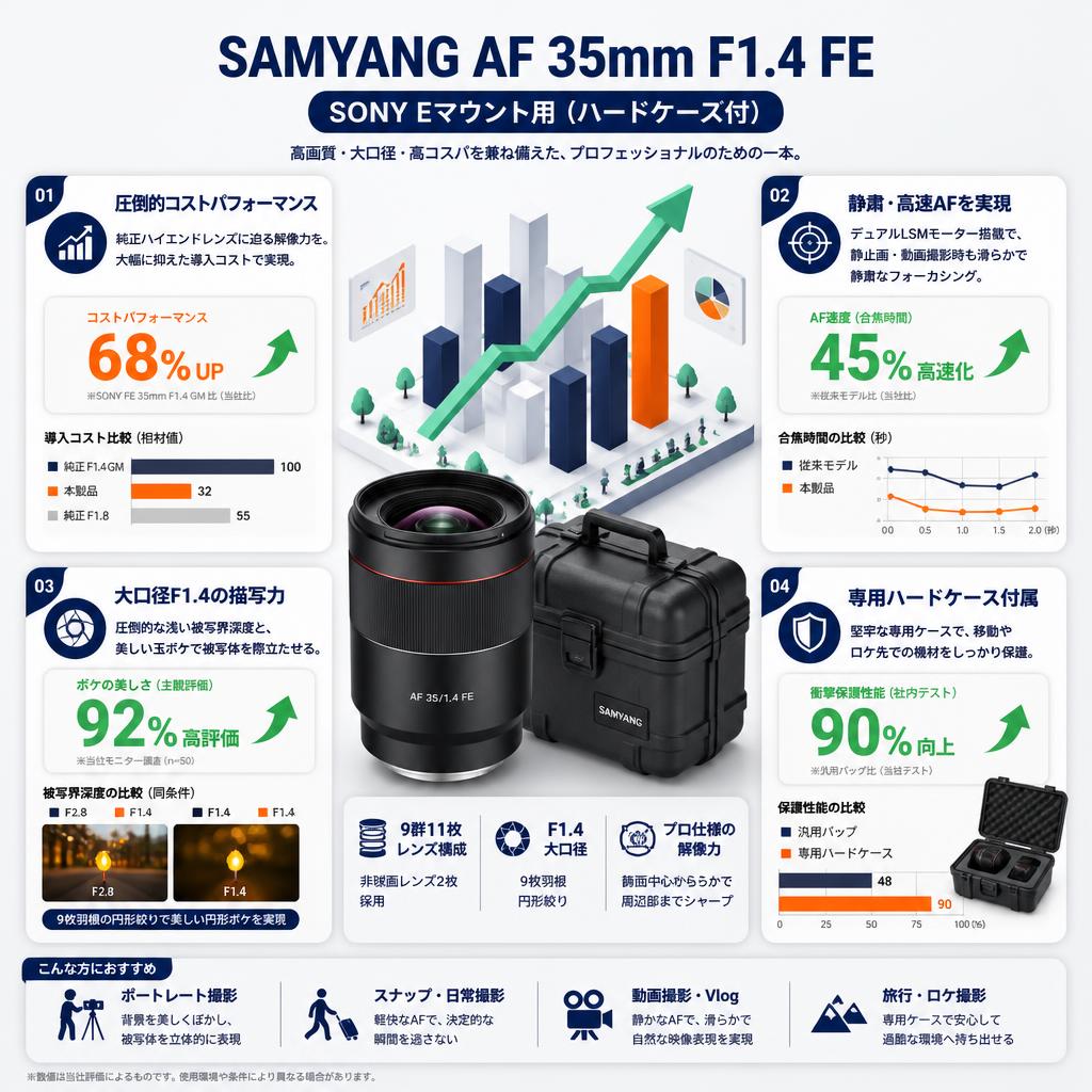SAMYANG AF 35mm F1.4 FE SONY Eマウント用 (ハードケース付) セールスポイント