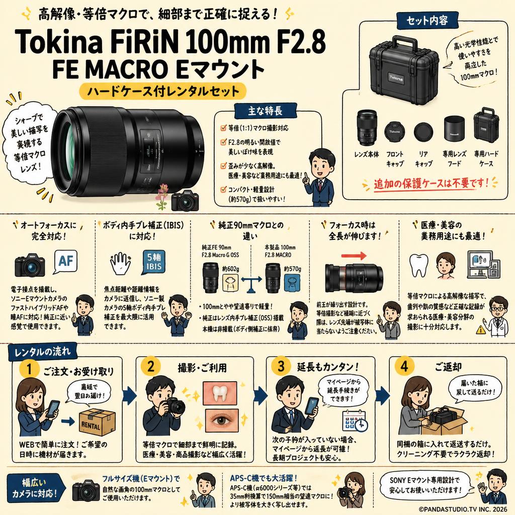 Tokina FiRIN 100mm F2.8 FE MACRO Eマウント (ハードケ－ス付) FAQ（よくある質問と答え）