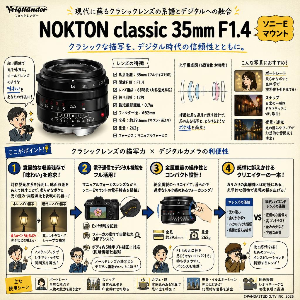 コシナ フォクトレンダー NOKTON classic 35mm F1.4 ソニーE マウント 概要