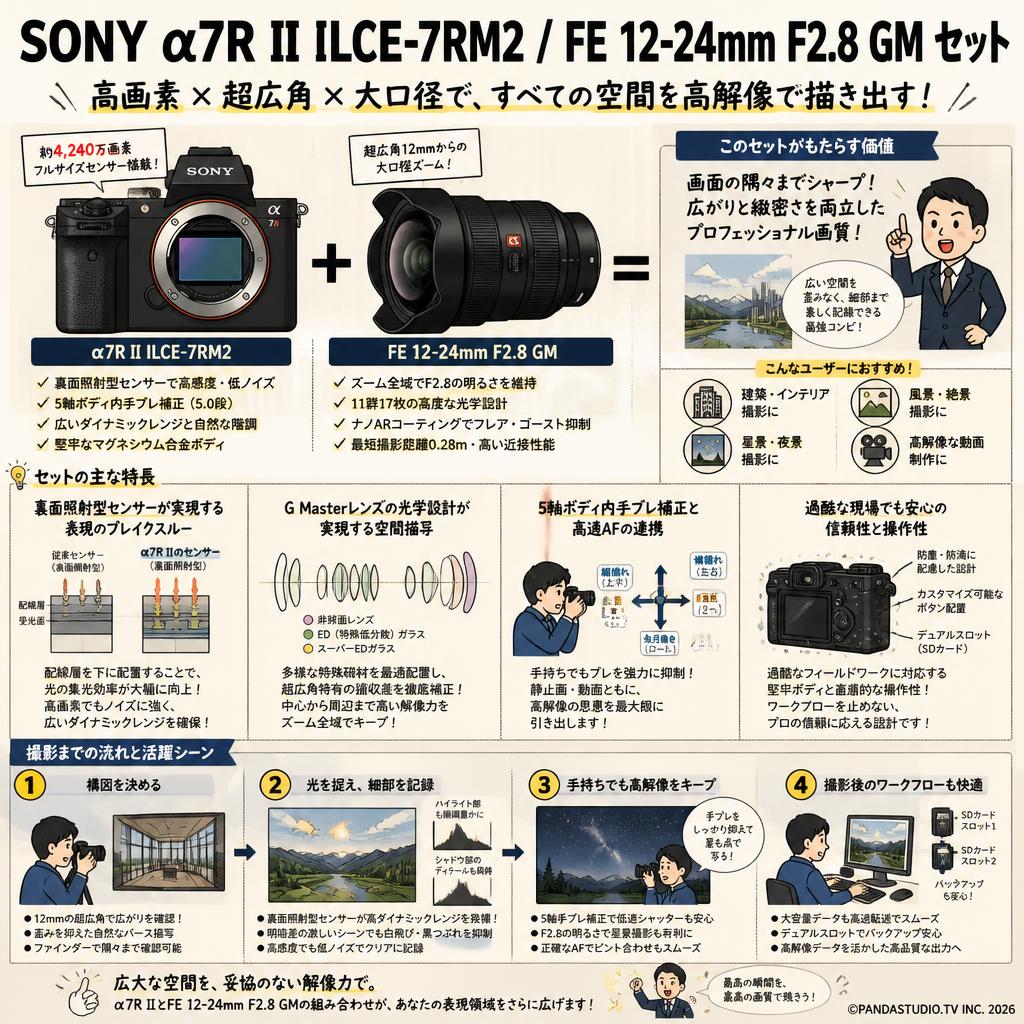 SONY α7R II ILCE-7RM2 / FE 12-24mm F2.8 GM セット 概要