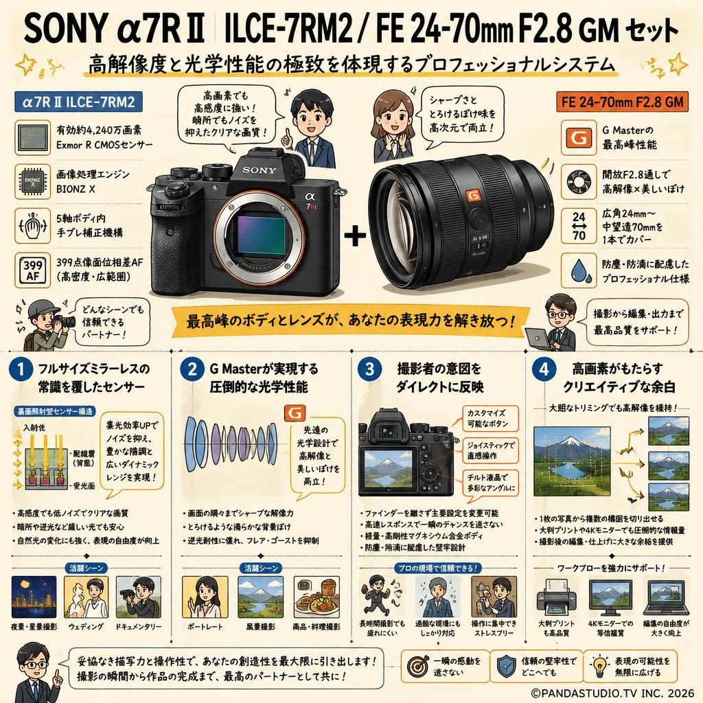 SONY α7R II ILCE-7RM2 / FE 24-70mm F2.8 GM セット 概要