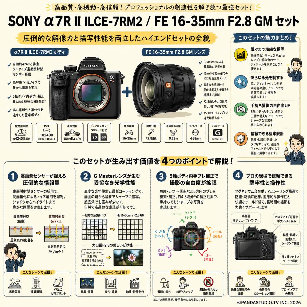SONY α7R II ILCE-7RM2 / FE 16-35mm F2.8 GM セット 概要