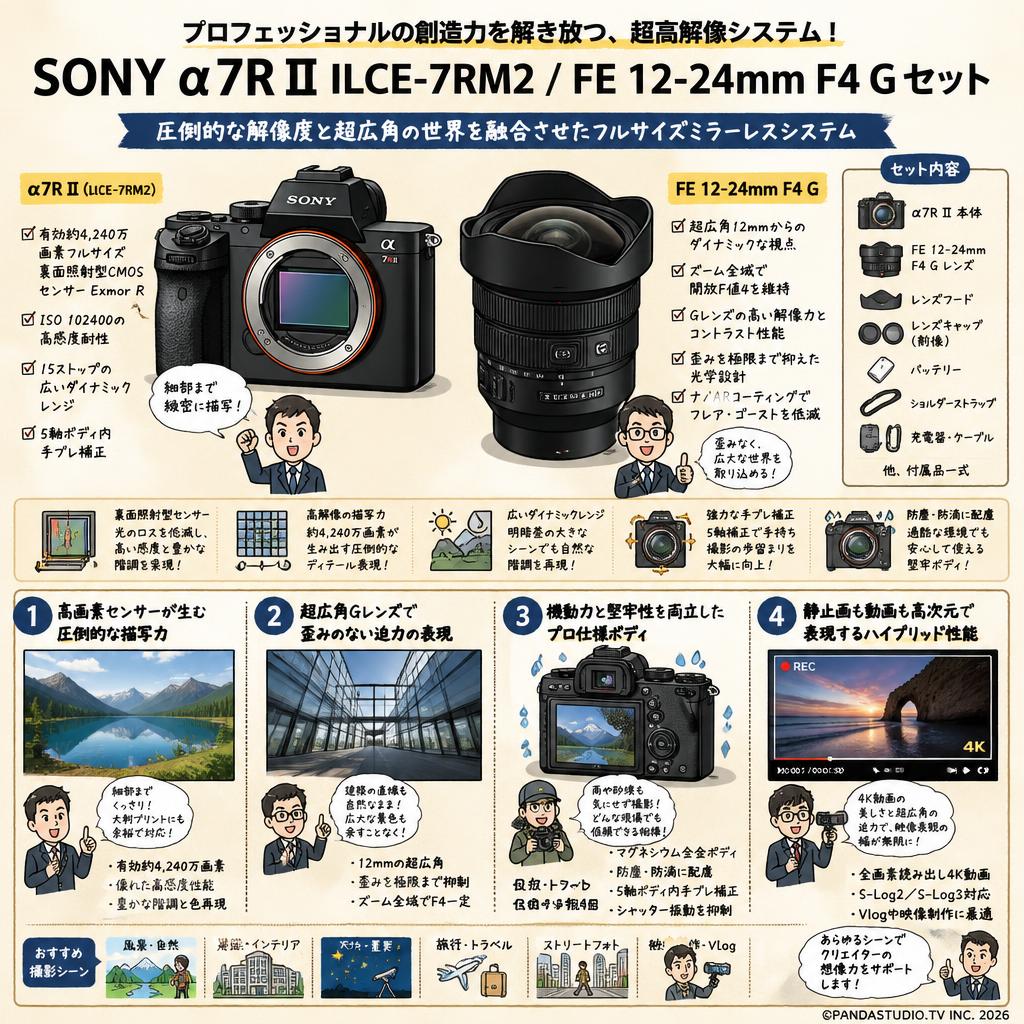 SONY α7R II ILCE-7RM2 / FE 12-24mm F4 G セット 概要