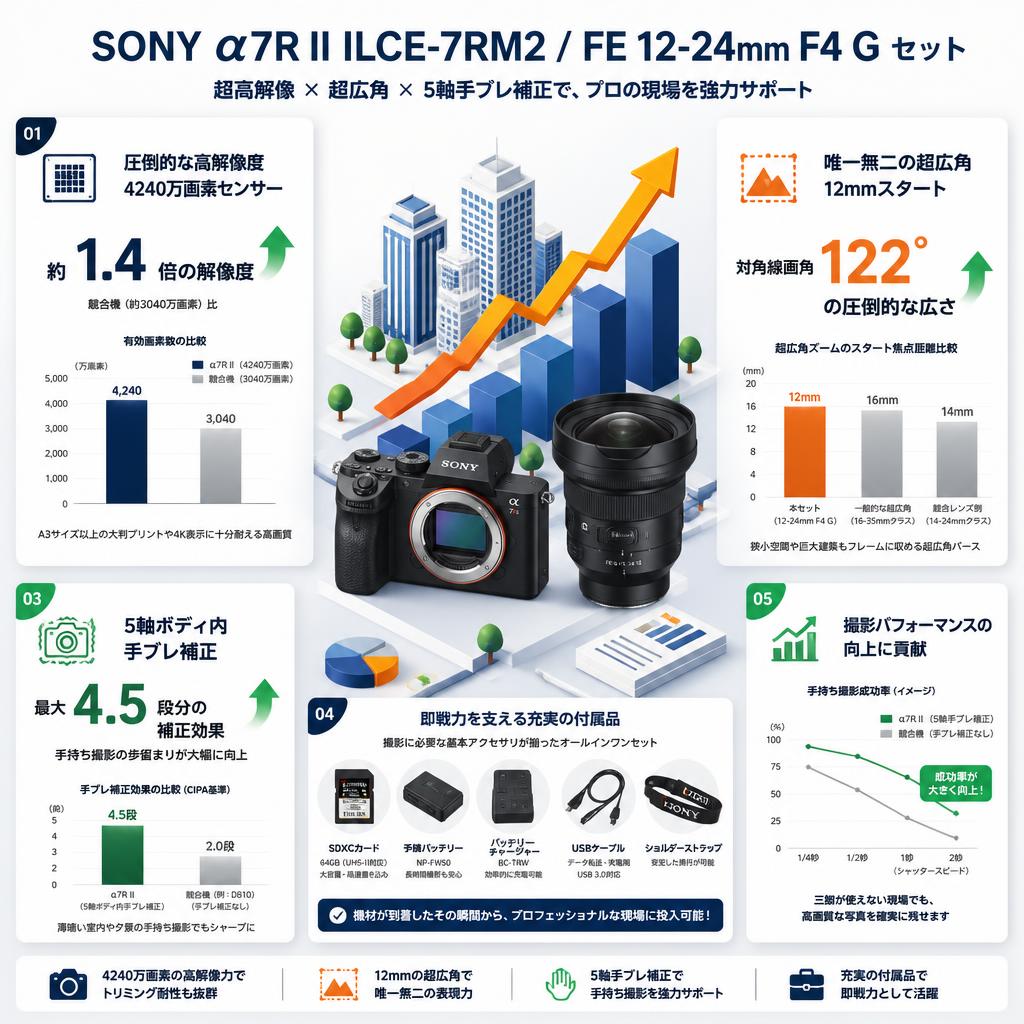 SONY α7R II ILCE-7RM2 / FE 12-24mm F4 G セット セールスポイント