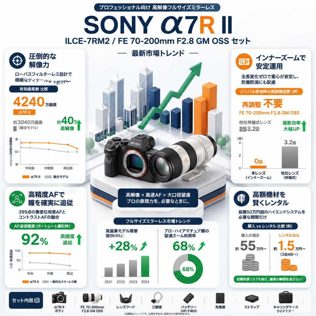SONY α7R II ILCE-7RM2 / FE 70-200mm F2.8 GM OSS セット セールスポイント