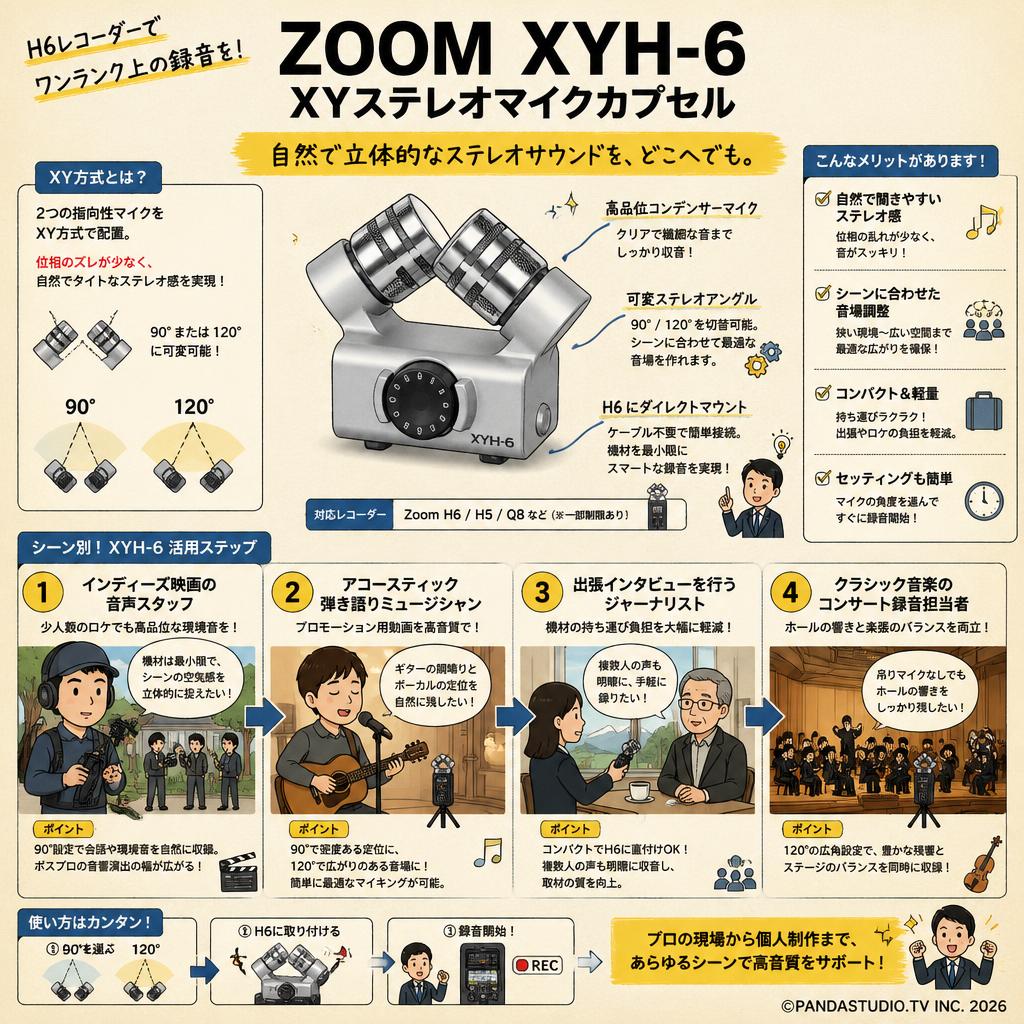ZOOM XYH-6 XYステレオマイクカプセル おもな対象のお客様