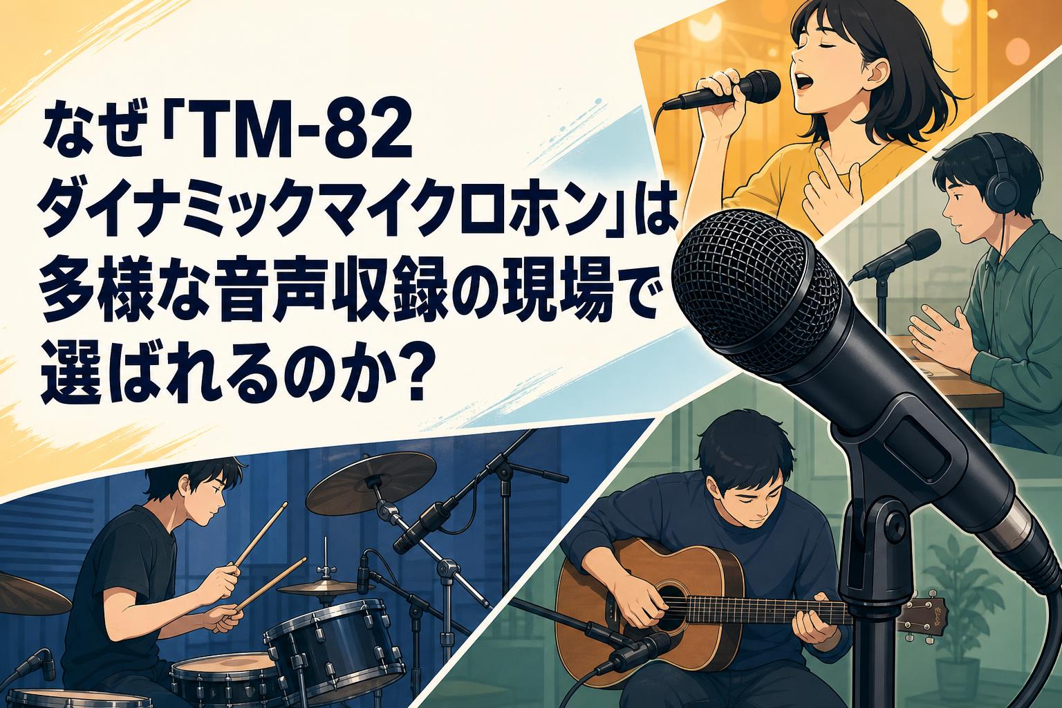ボーカルから楽器収録まで対応。単一指向性マイクTASCAM TM-82の優れた汎用性