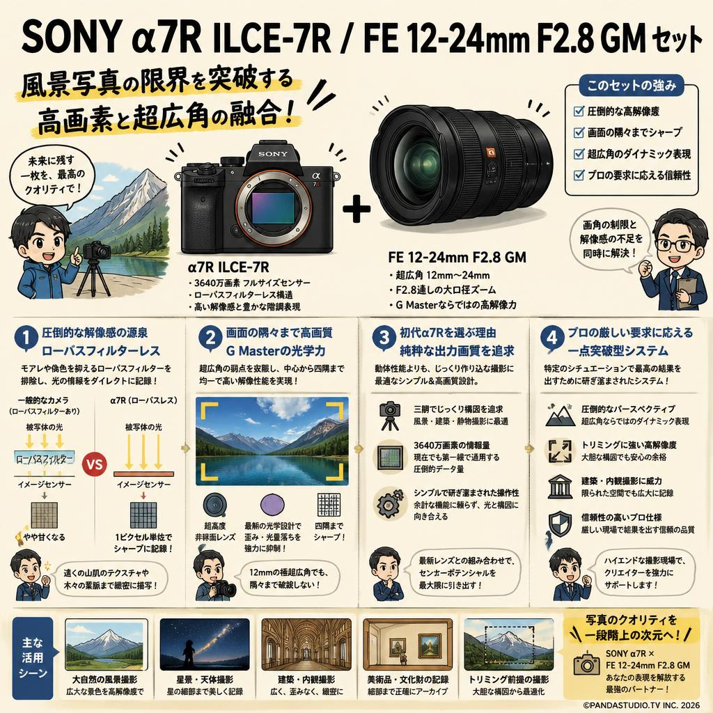 SONY α7R ILCE-7R / FE 12-24mm F2.8 GM セット 概要