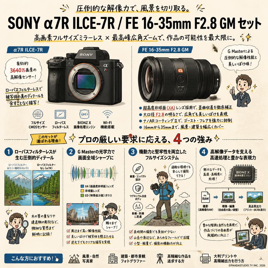 SONY α7R ILCE-7R / FE 16-35mm F2.8 GM セット 概要