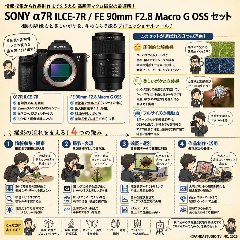 SONY α7R ILCE-7R / FE 90mm F2.8 Macro G OSS セット 概要