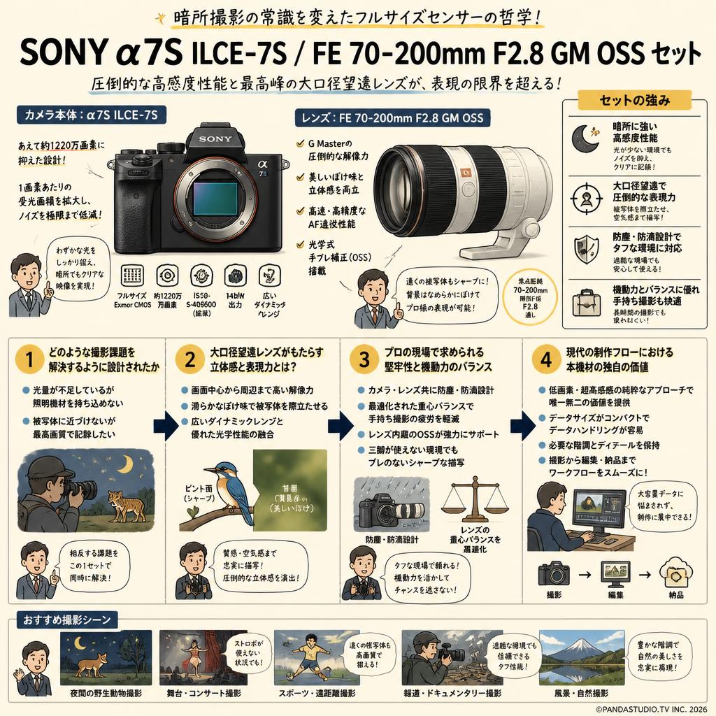 SONY α7S ILCE-7S / FE 70-200mm F2.8 GM OSS セット 概要