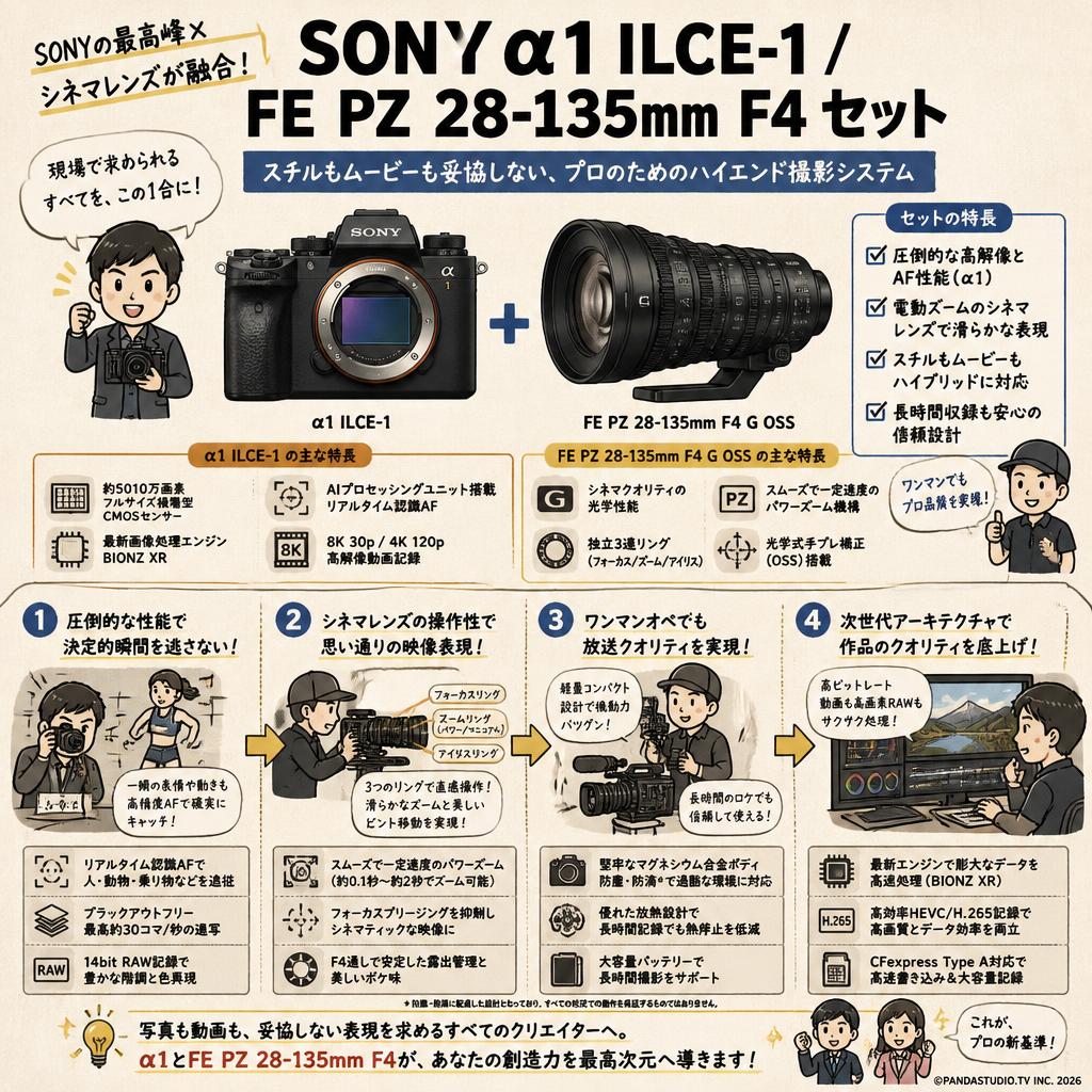 SONY α1 ILCE-1 / FE PZ 28-135mm F4 セット 概要