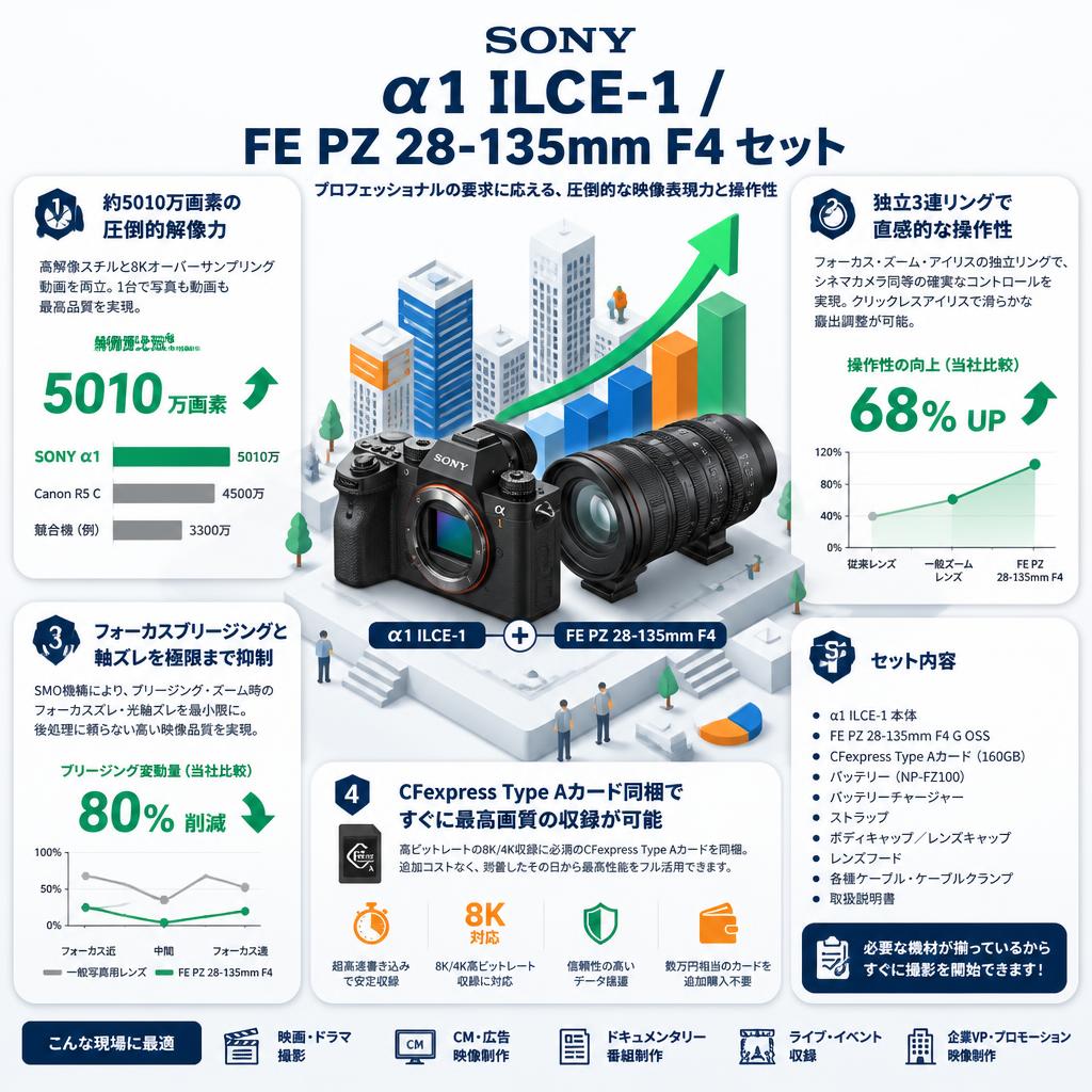 SONY α1 ILCE-1 / FE PZ 28-135mm F4 セット セールスポイント