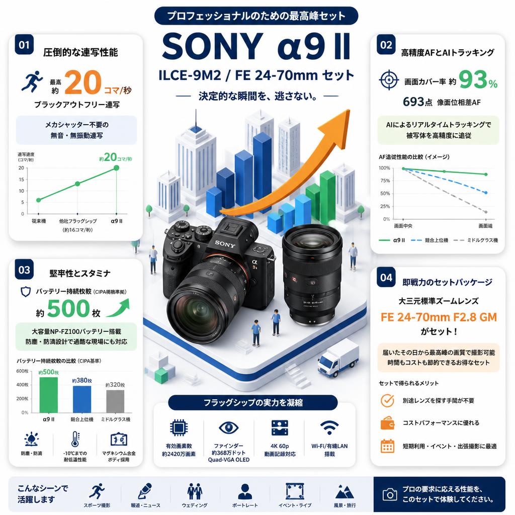 SONY α9 II ILCE-9M2 / FE 24-70mm セット セールスポイント