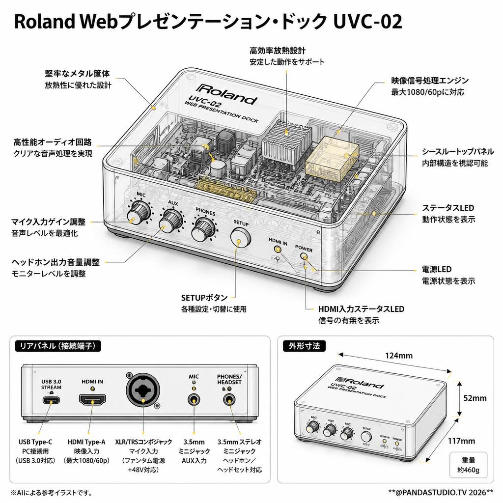 Roland Web Presentation Dock UVC-02 スペック