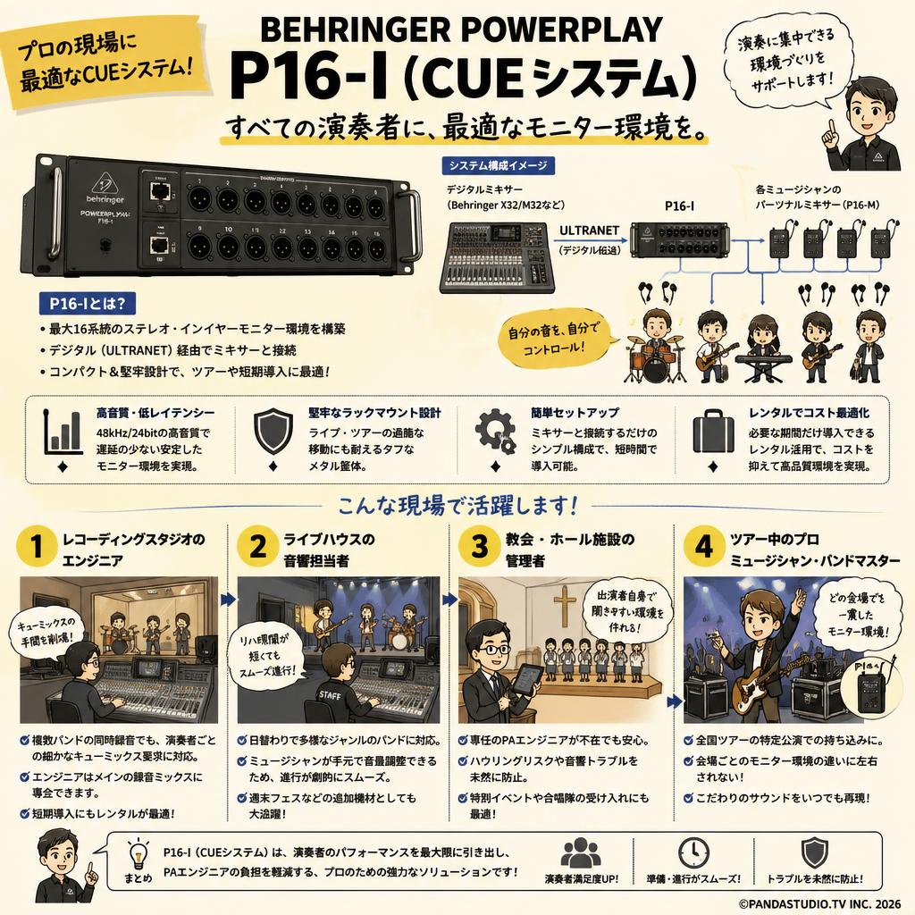 BEHRINGER POWERPLAY P16-I (CUEシステム) おもな対象のお客様