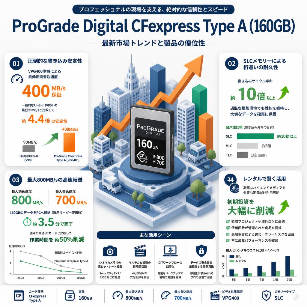 ProGrade Digital CFexpressType A (160GB） セールスポイント