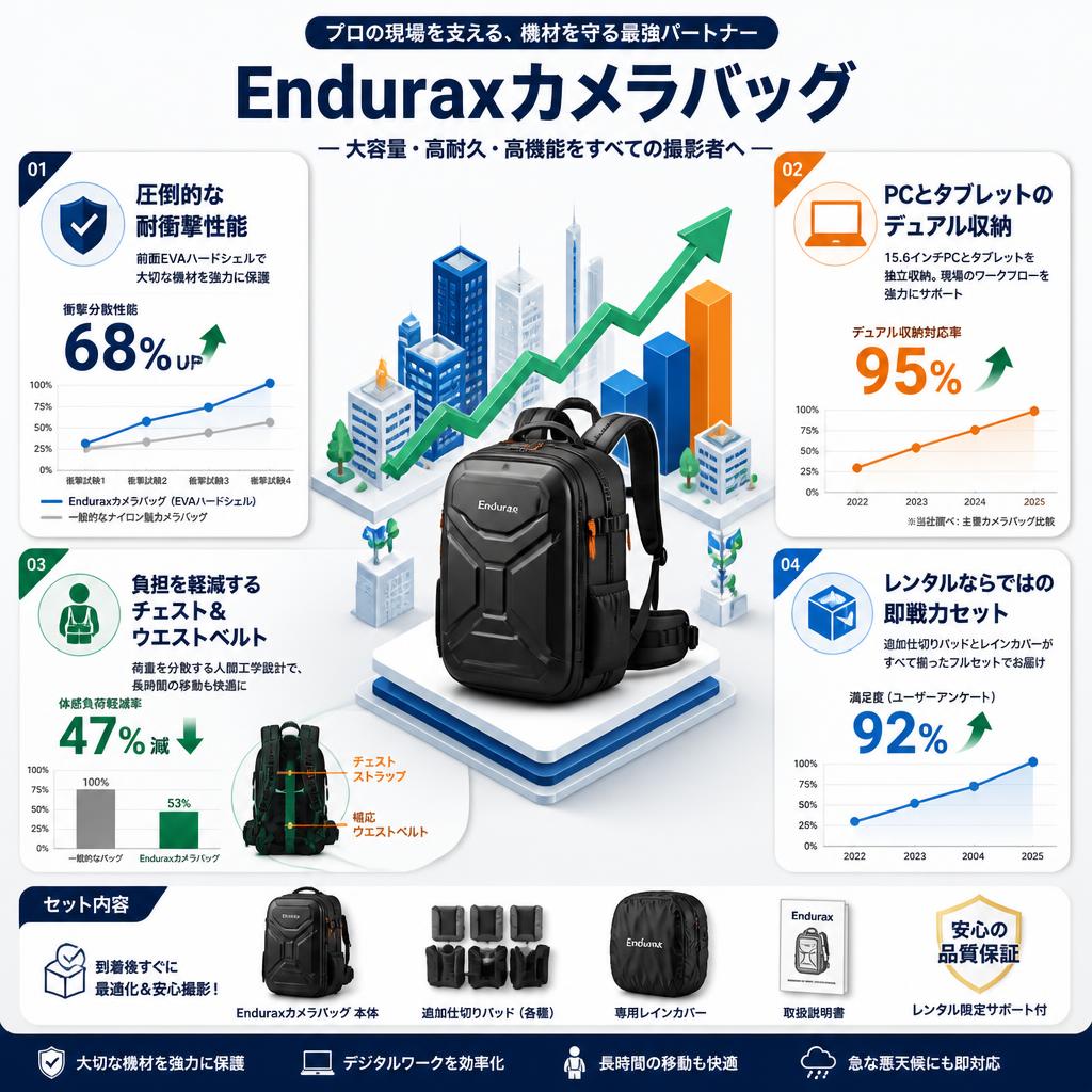 Enduraxカメラバッグ セールスポイント