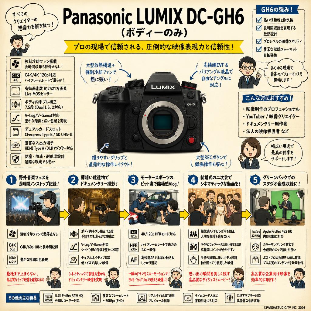 Panasonic Lumix DC-GH6（ボディーのみ） 用途