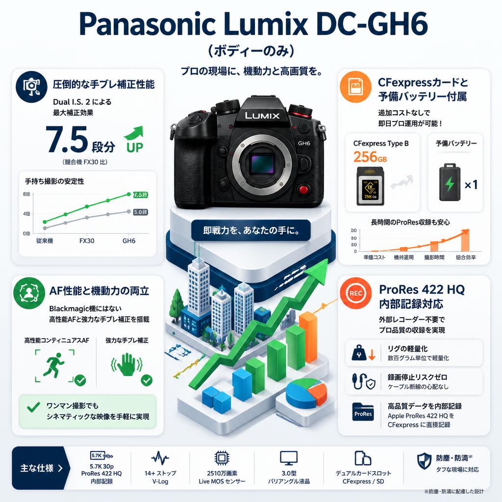 Panasonic Lumix DC-GH6（ボディーのみ） セールスポイント
