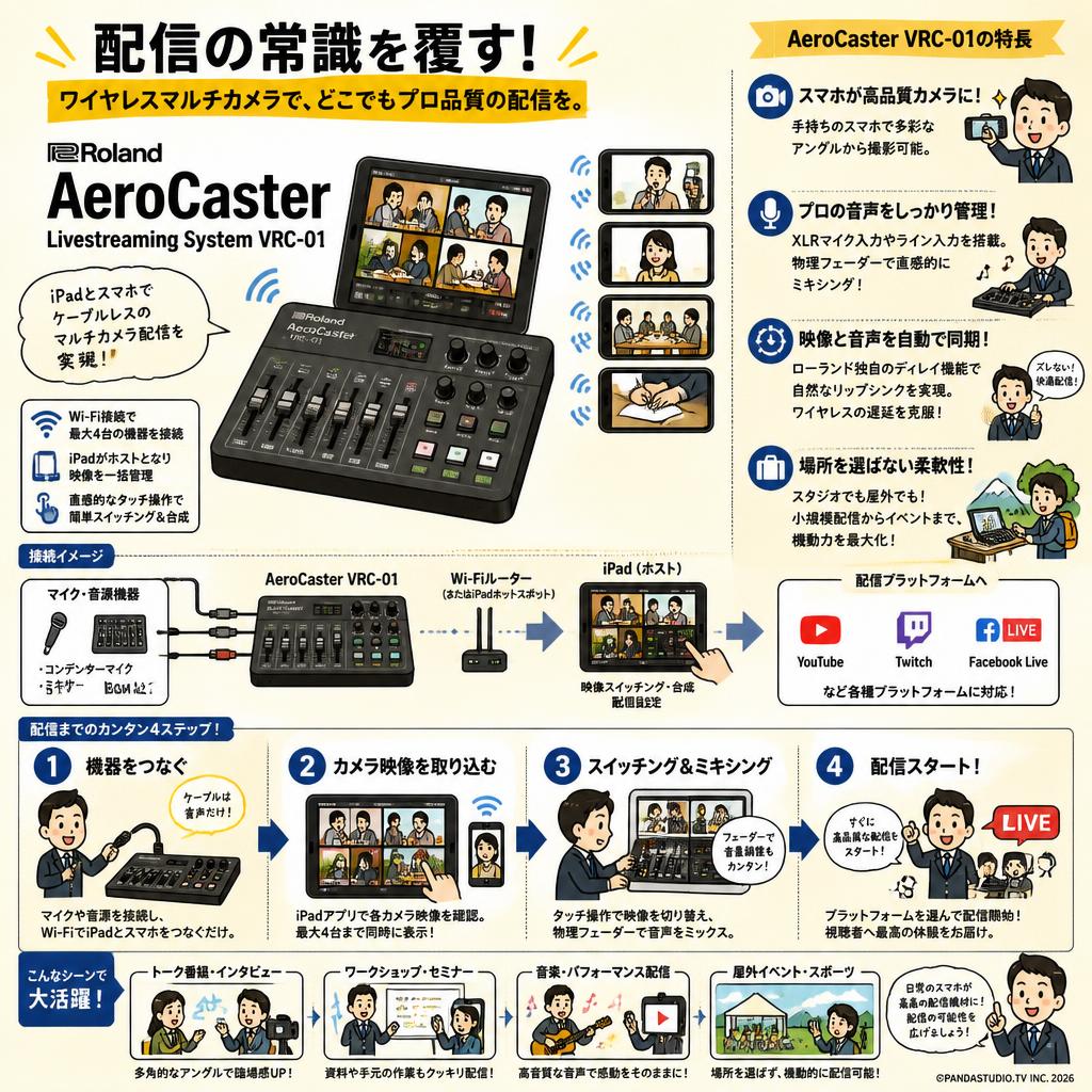 Roland AeroCaster Livestreaming System VRC-01 概要