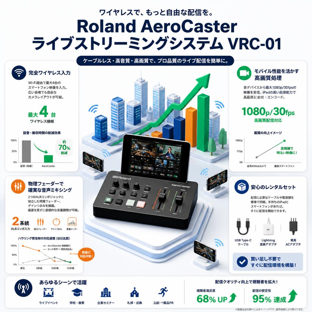 Roland AeroCaster Livestreaming System VRC-01 セールスポイント