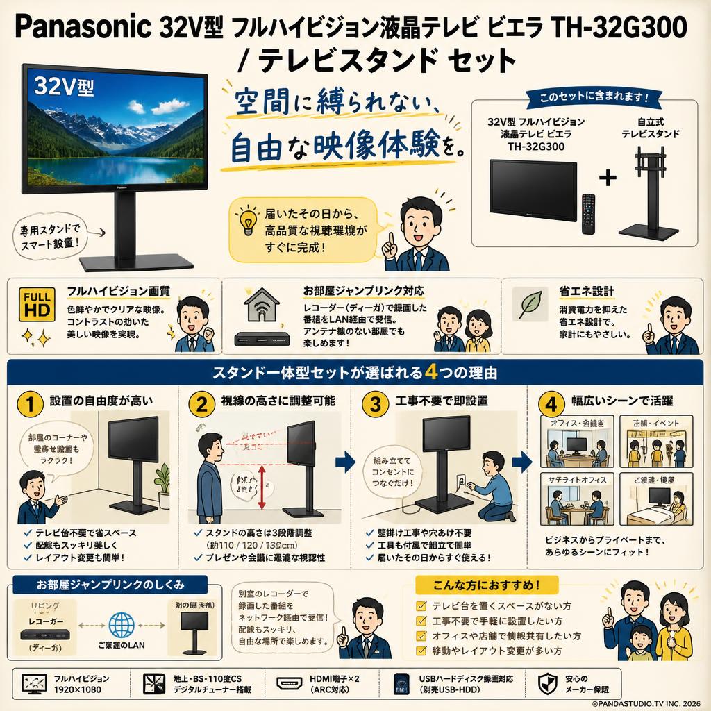 Panasonic 32V型 フルハイビジョン液晶テレビ ビエラ TH-32G300