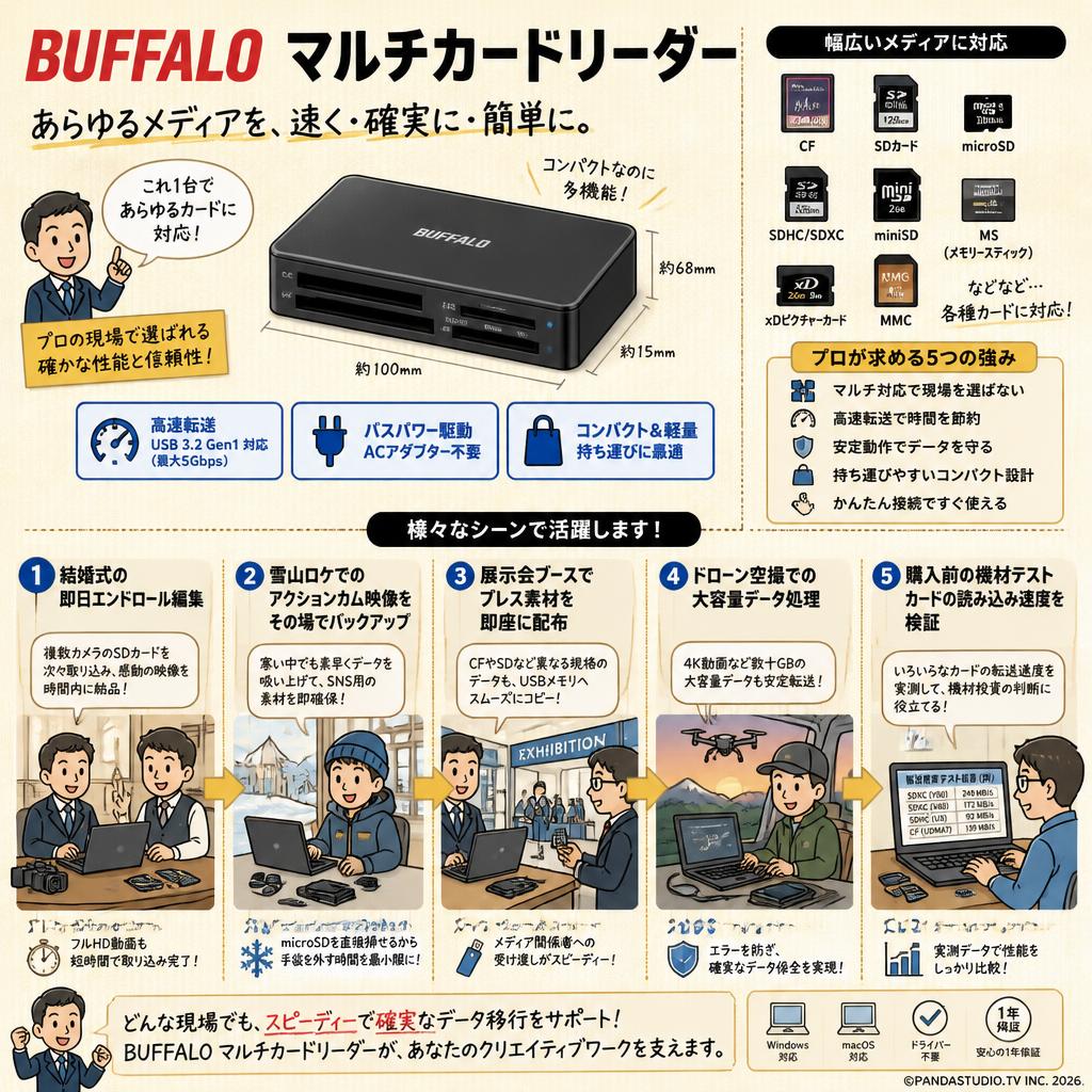 BUFFALO マルチカードリーダー 用途