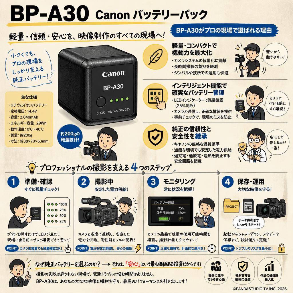 BP-A30 Canon バッテリーパック 概要