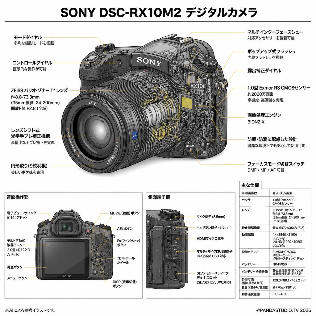 SONY DSC-RX10M2 デジタルカメラ スペック