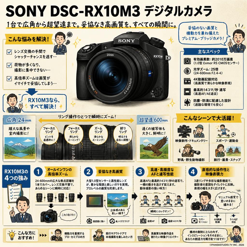 SONY DSC-RX10M3 デジタルカメラ 概要