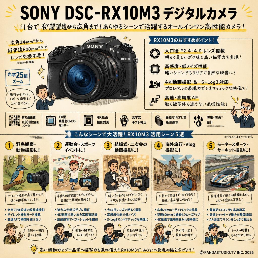 SONY DSC-RX10M3 デジタルカメラ 用途