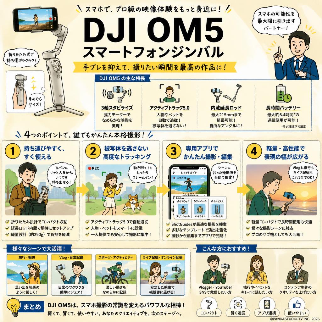 DJI OM5 スマートフォンジンバル 概要