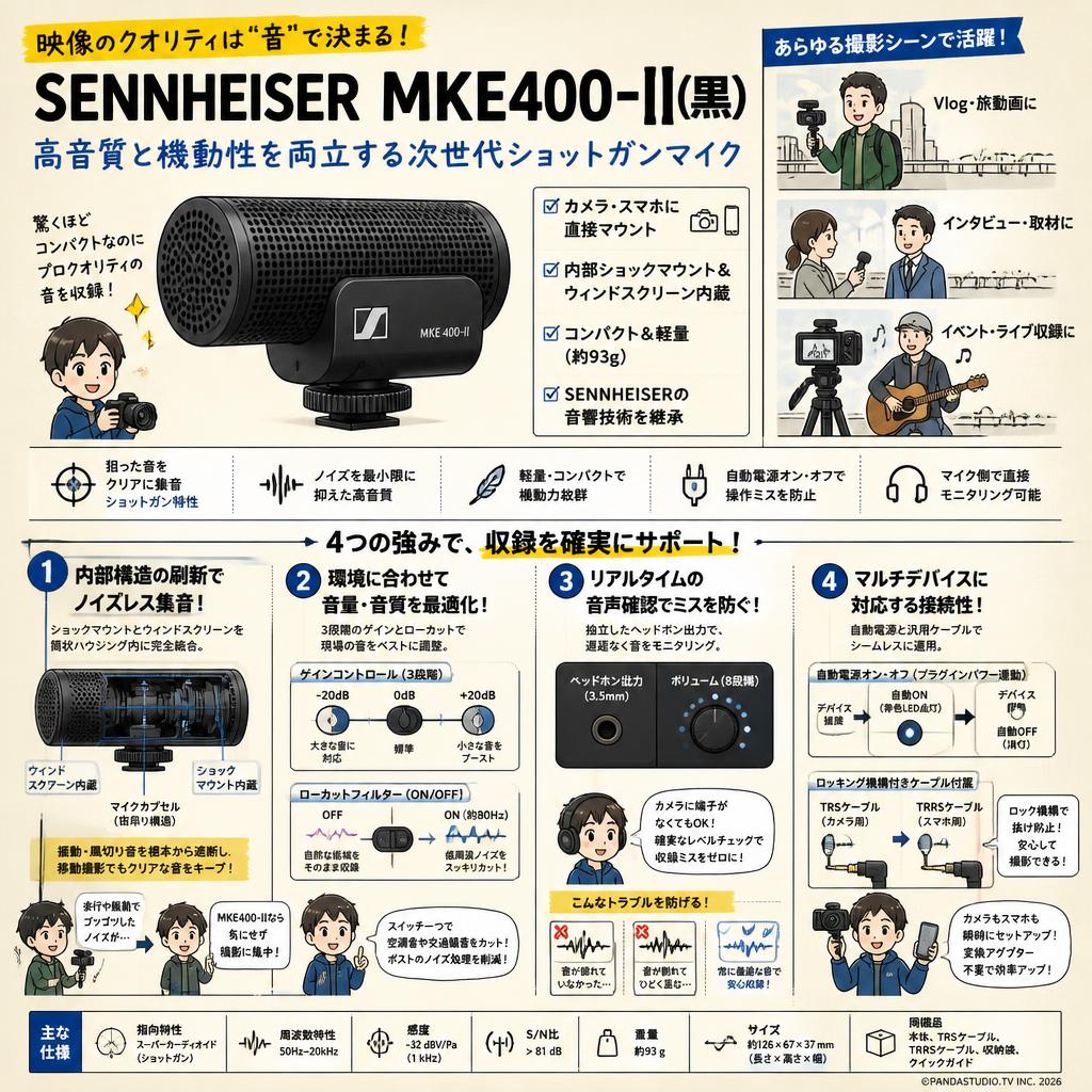 SENNHEISER  MKE400 -II (黒) 概要