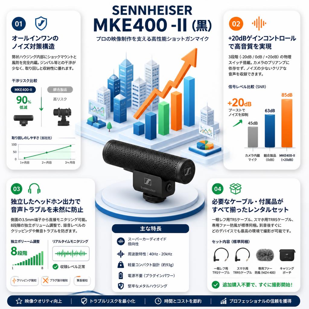SENNHEISER  MKE400 -II (黒) セールスポイント