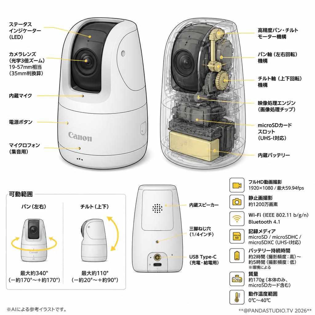 Canon PowerShot PICK WH [自動撮影カメラ ホワイト] スペック