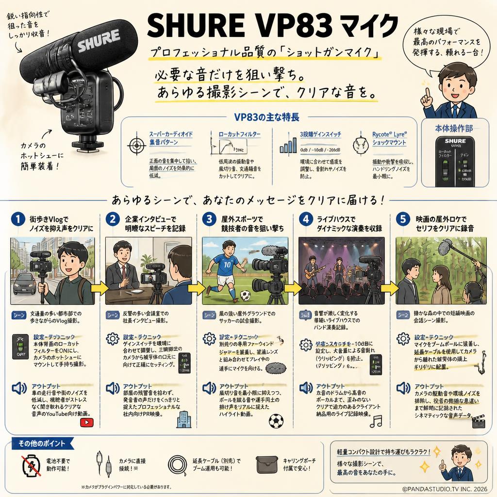 SHURE VP83 マイク 用途