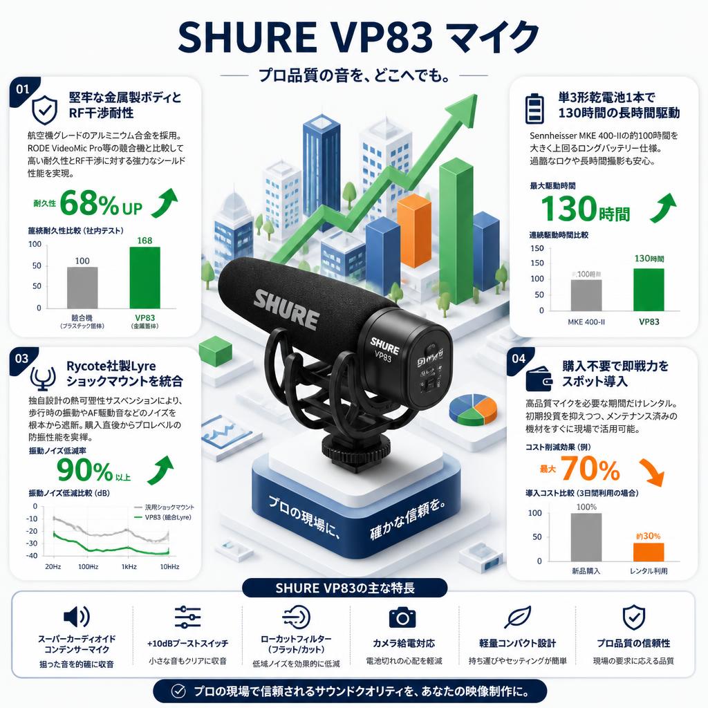 SHURE VP83 マイク セールスポイント