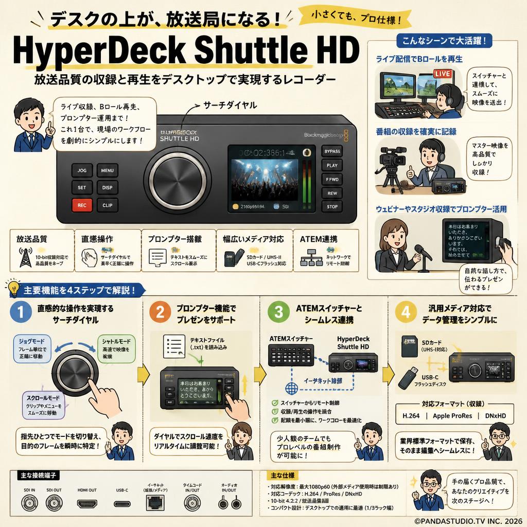 Blackmagic Design HyperDeck Shuttle HD 概要