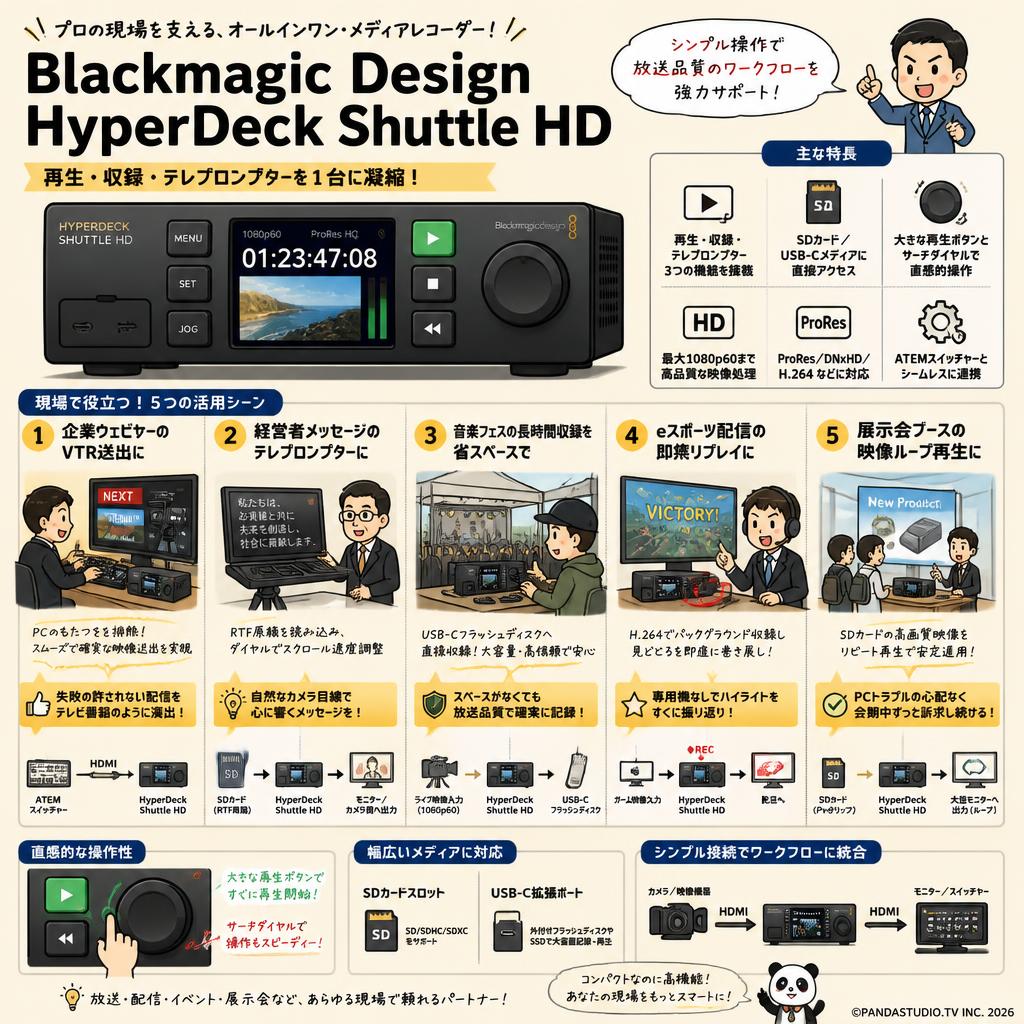 Blackmagic Design HyperDeck Shuttle HD 用途