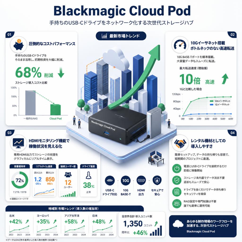 Blackmagic Cloud Pod セールスポイント