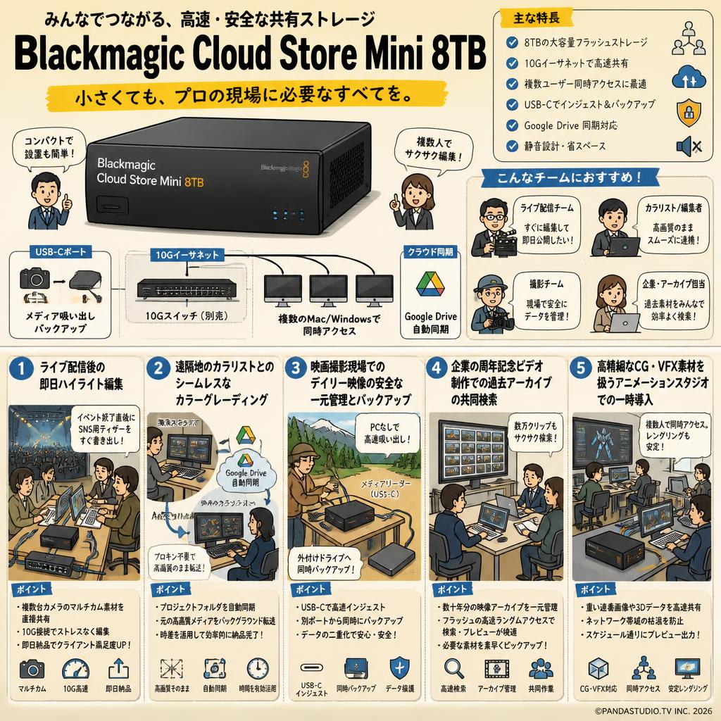 Blackmagic Cloud Store Mini 8TB 用途