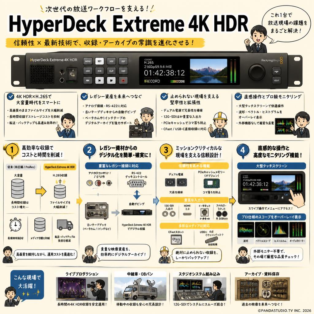 HyperDeck Extreme 4K HDR 概要