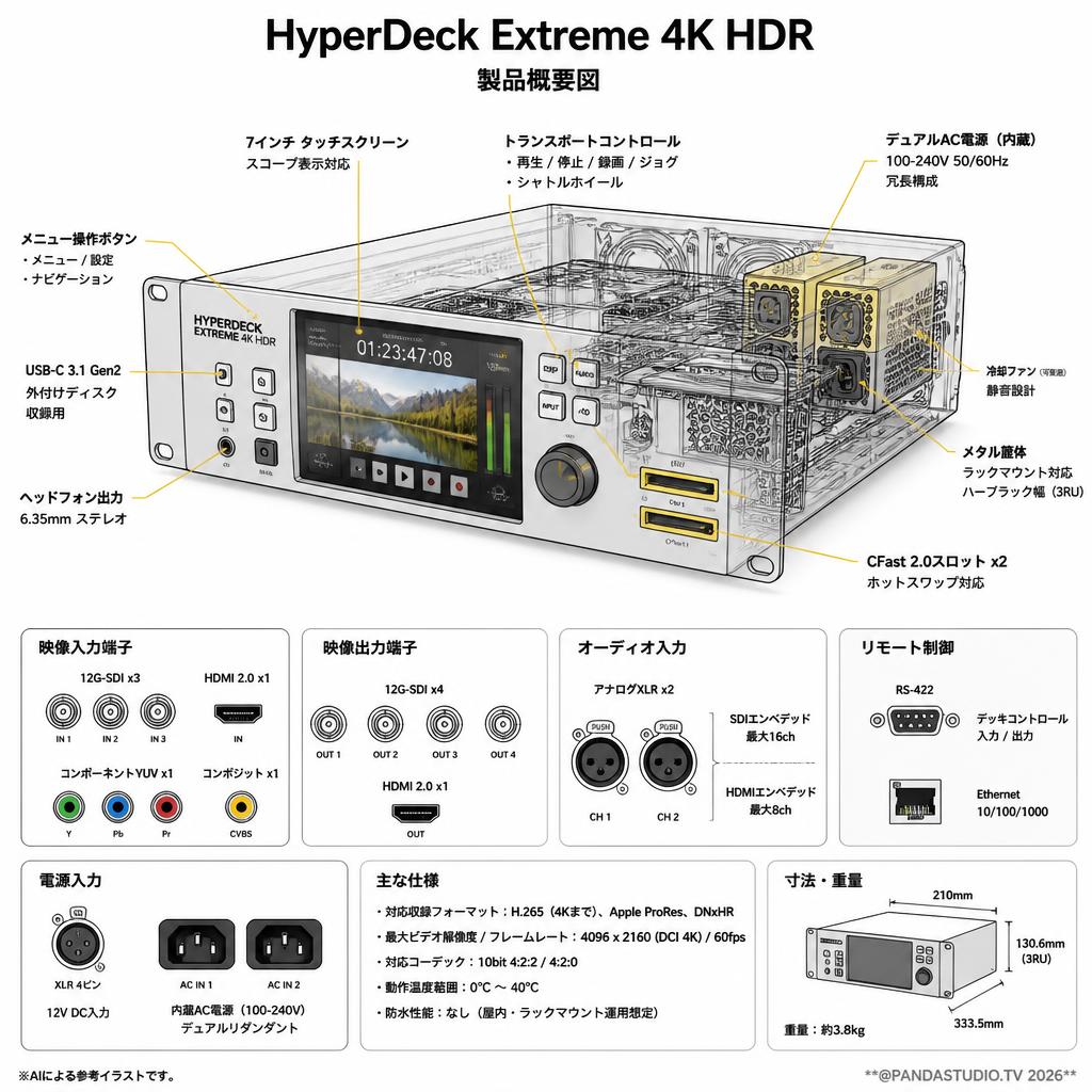HyperDeck Extreme 4K HDR スペック