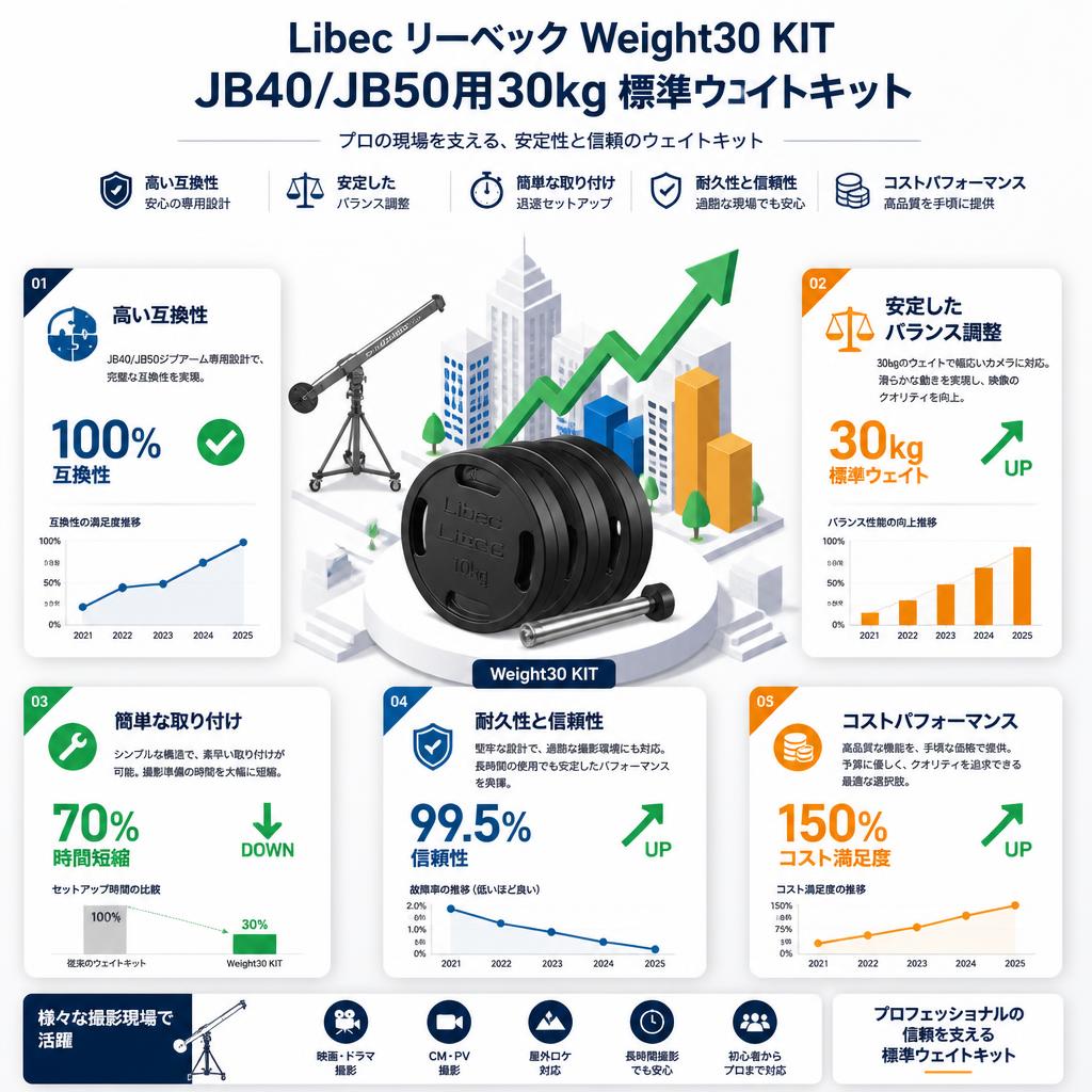 Libec リーベック Weight30 KIT JB40/JB50用30kg 標準ウエイトキット セールスポイント