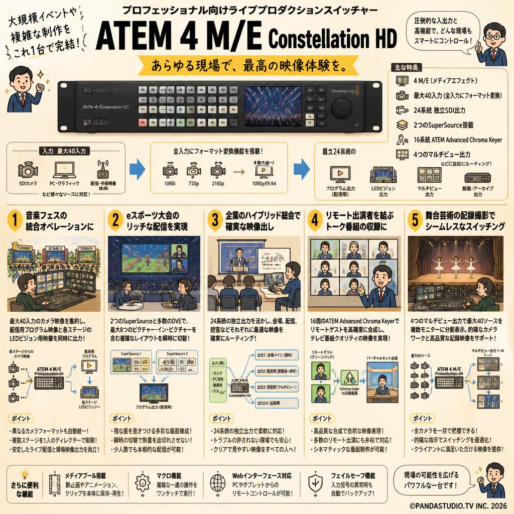Blackmagic Design ATEM 4 M/E Constellation HD 用途