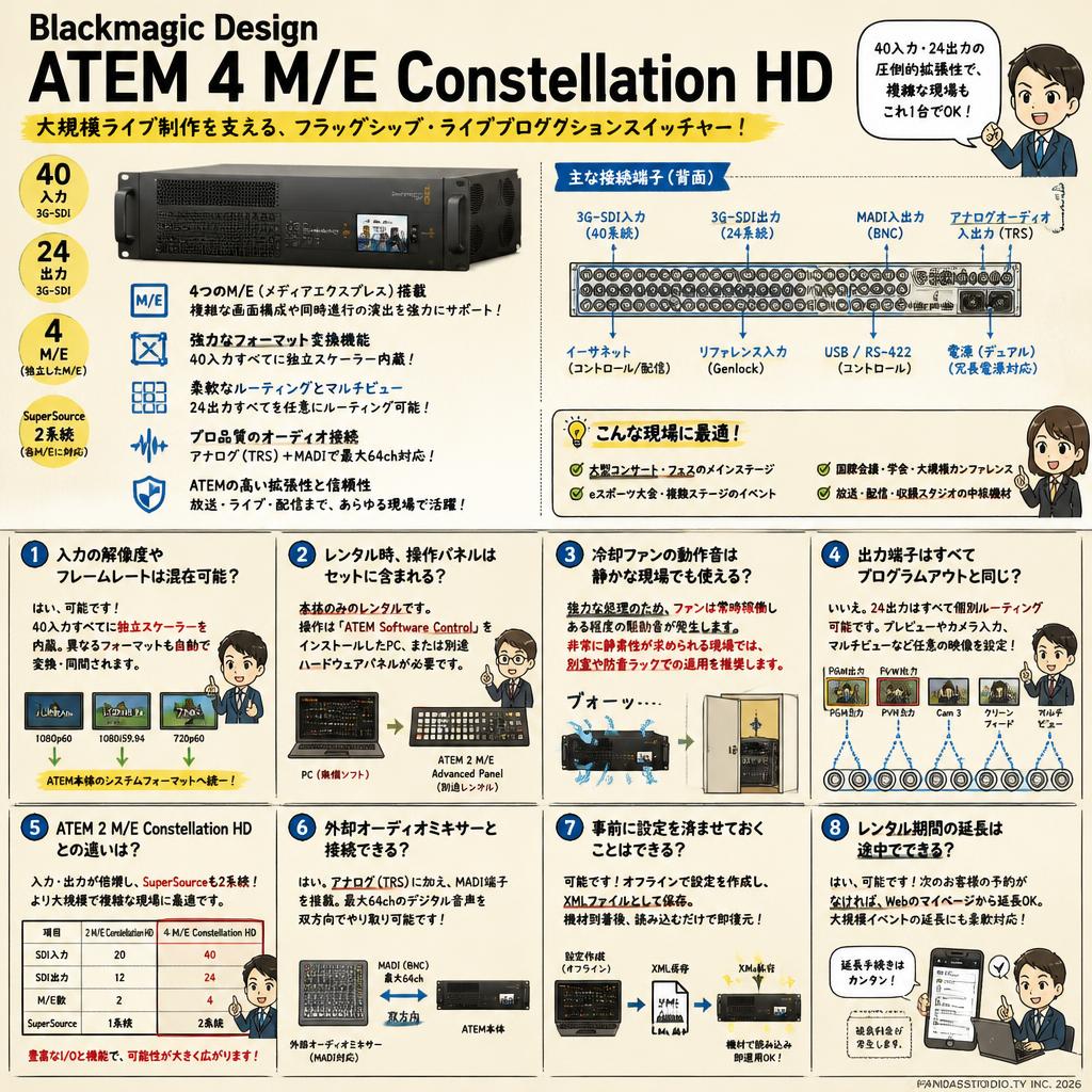 Blackmagic Design ATEM 4 M/E Constellation HD FAQ（よくある質問と答え）