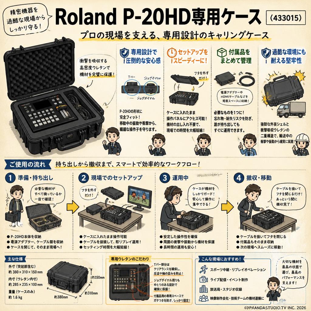 Roland P-20HD専用ケース（433015） 概要