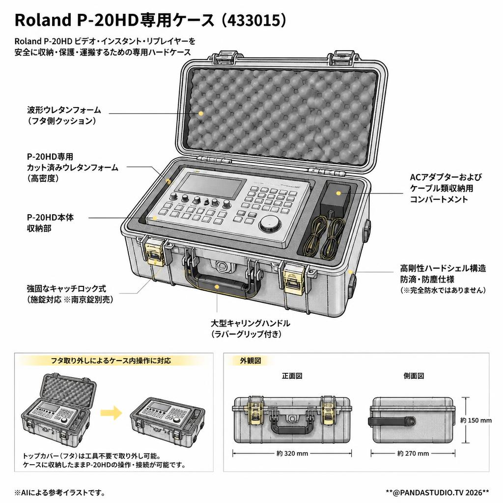 Roland P-20HD専用ケース（433015） スペック