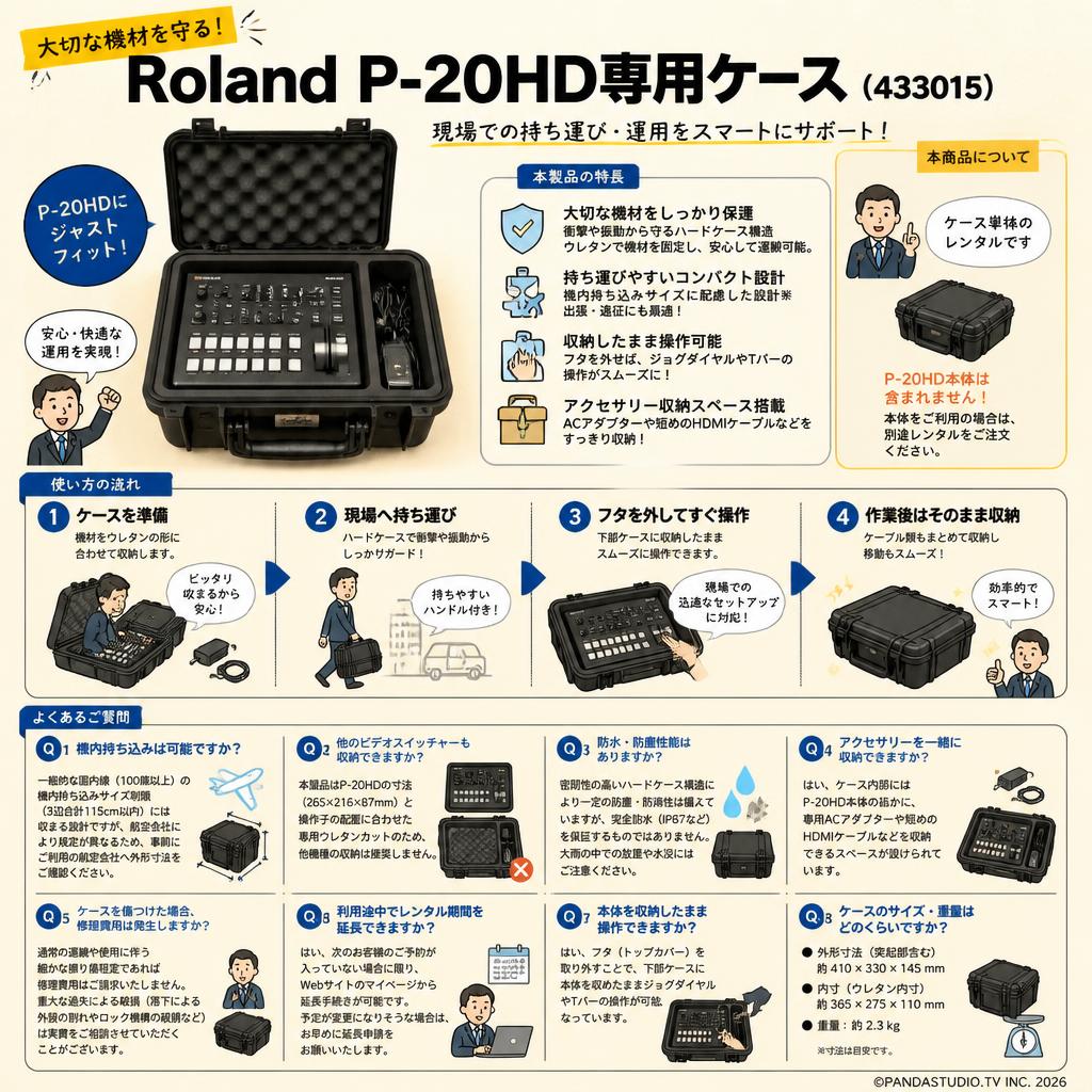 Roland P-20HD専用ケース（433015） FAQ（よくある質問と答え）